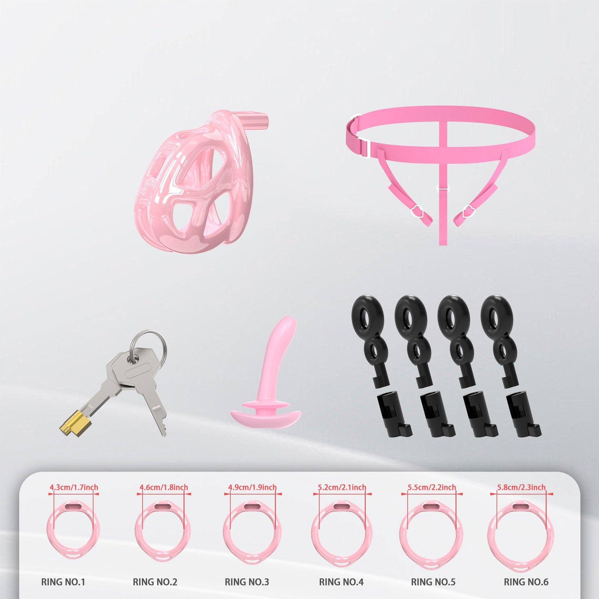 Upgrade Invisible Pink Cobra Chastity Cage 4