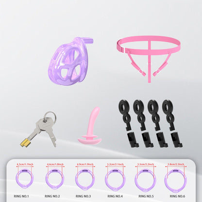 Upgrade Invisible Purple Cobra Chastity Cage 4