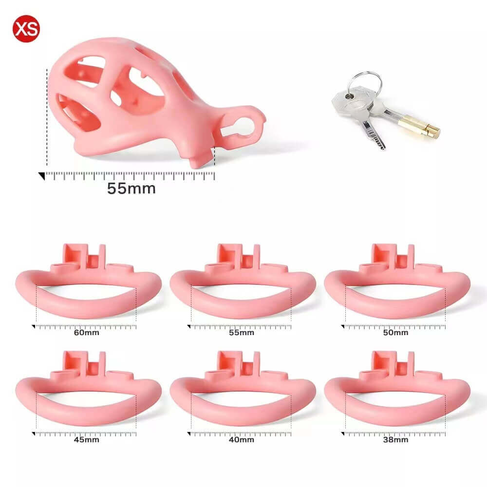 Spiked Cobra Chastity Kits (Pink)