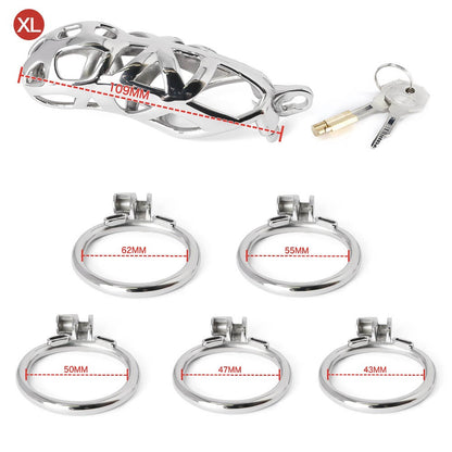 BDSM Stainless Steel Cobra Kit (Silver)