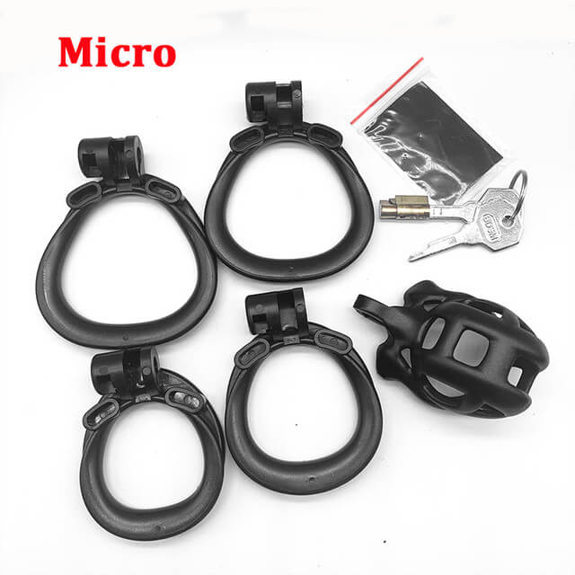 Upgrade Black Micro Cobra 6.0 Chastity Device Kit